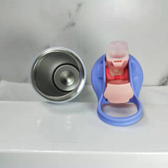 RTS USA Warehouse case of 50 12oz Sublimation Straight Top Flip Kids Water Bottle with Colorful Top Mix Colors
