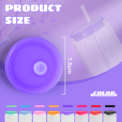 RTS USA Warehouse 80pcs 16oz colorful plastic lids,fit the 16oz glass cups