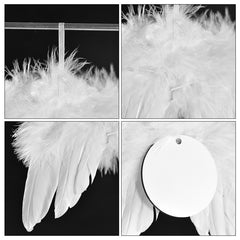 RTS US Warehouse 2.75 in MDF Sublimation Round Ornaments with Wings
