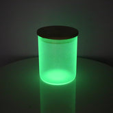 RTS USA warehouse glow in the dark 10oz frosted sublimation straight candle jar