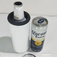 RTS USA warehouse 15oz sublimation blanks straight 3 in 1 can cooler for 12oz skinny can and bottle