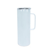 RTS in USA warehouse 20oz sublimation blanks straight skinny tumblers with handle