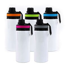 RTS USA warehouse 20oz sublimation aluminium water bottle,mixed colors lids