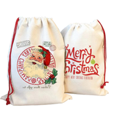 RTS US Warehouse Sublimation Blanks Canvas Christmas Bags