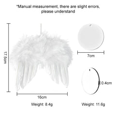 RTS US Warehouse 2.75 in MDF Sublimation Round Ornaments with Wings