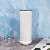 RTS USA warehouse 20oz Wihte Shimmer/holographic Sublimation Straight Speaker Tumbler