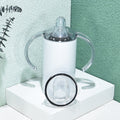 RTS USA Warehouse 12oz Sublimation Straight Sippy Cups with dual lids