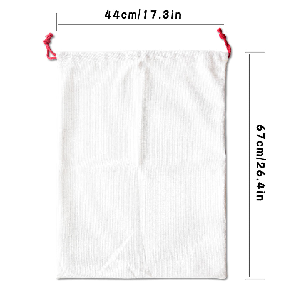 RTS US Warehouse Sublimation Blanks Canvas Christmas Bags