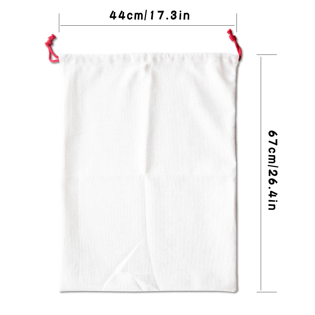 RTS US Warehouse Sublimation Blanks Canvas Christmas Bags