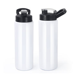 RTS USA warehouse 26oz sublimation blanks straight water bottle with new style lid
