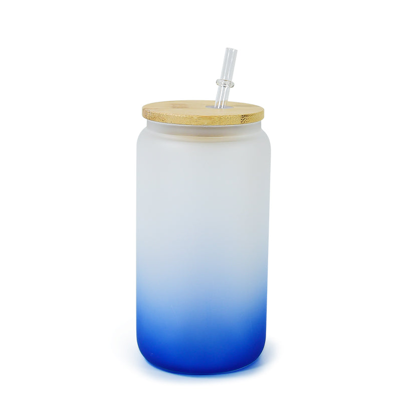 RTS USA Warehouse 16oz frosted sublimation glass cups,mixed 8 colors