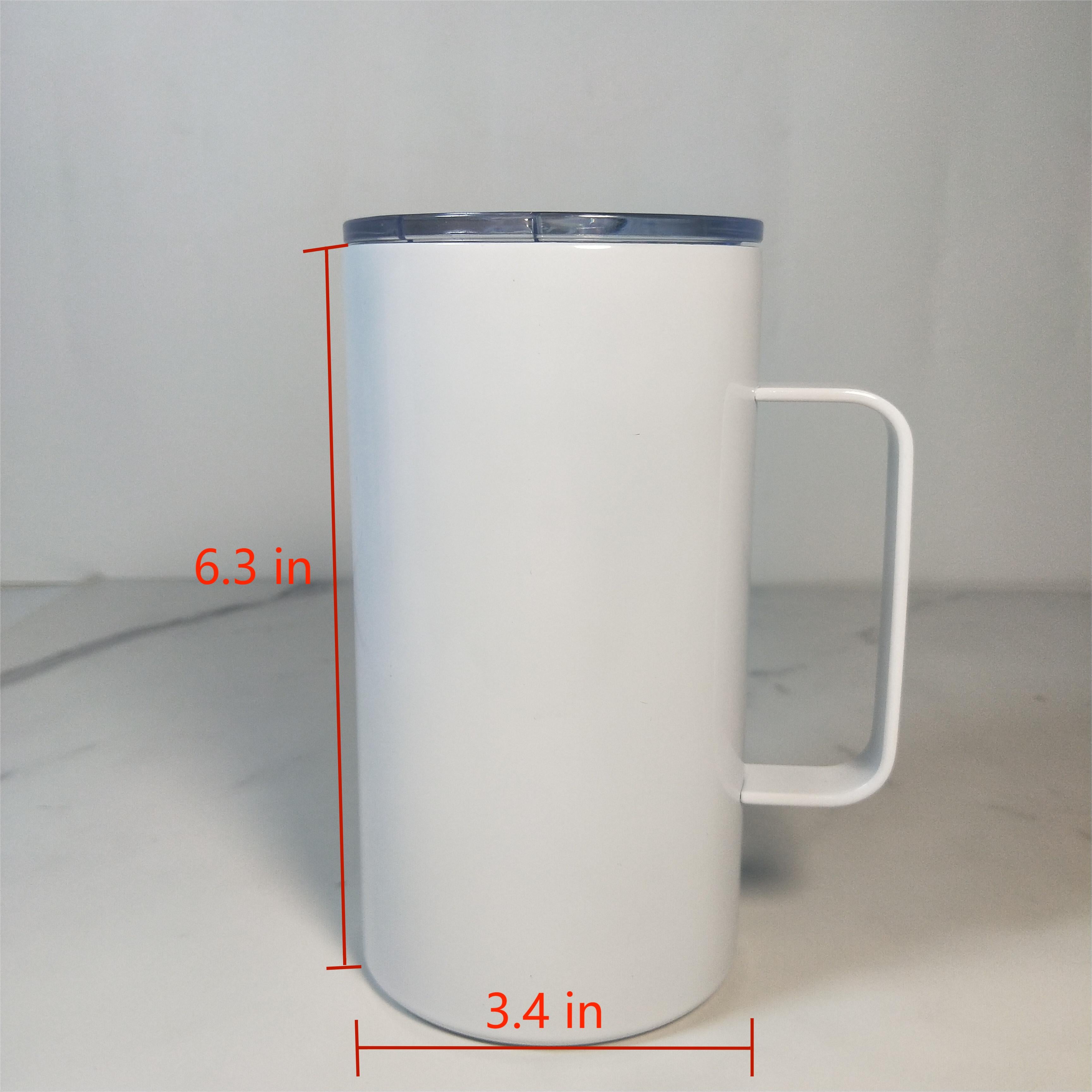 RTS USA warehouse shorter 20oz sublimation blanks straight skinny tumblers with handle