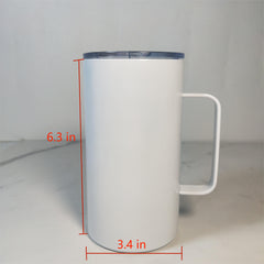 RTS USA warehouse shorter 20oz sublimation blanks straight skinny tumblers with handle