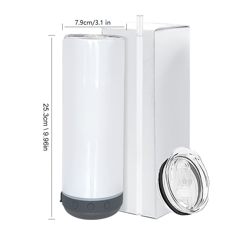 RTS USA Warehouse 20oz Sublimation Straight Tumbler with Gray Speaker