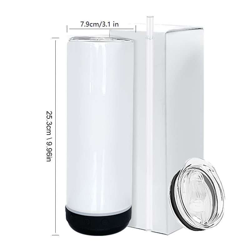RTS USA Warehouse 20oz Sublimation Straight Tumbler with Black Speaker