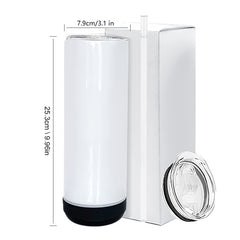 RTS USA Warehouse 20oz Sublimation Straight Tumbler with Black Speaker