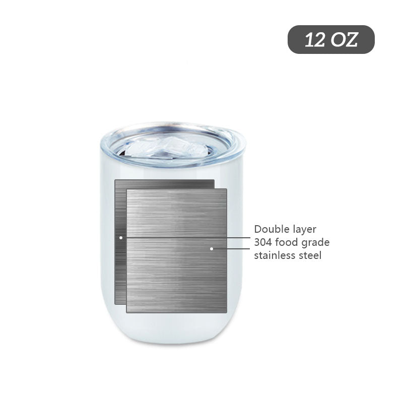 RTS USA Warehouse 12oz straight sublimation wine tumbler white glossy