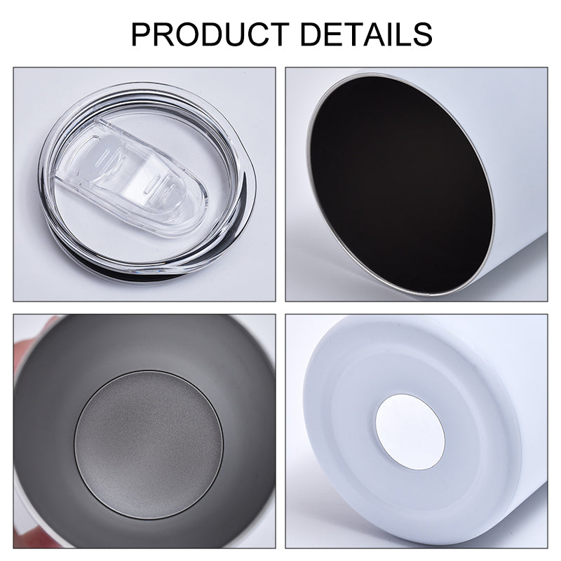 RTS USA warehouse 20oz sublimation blanks straight skinny tumbler with plastic straw and rubber bottom