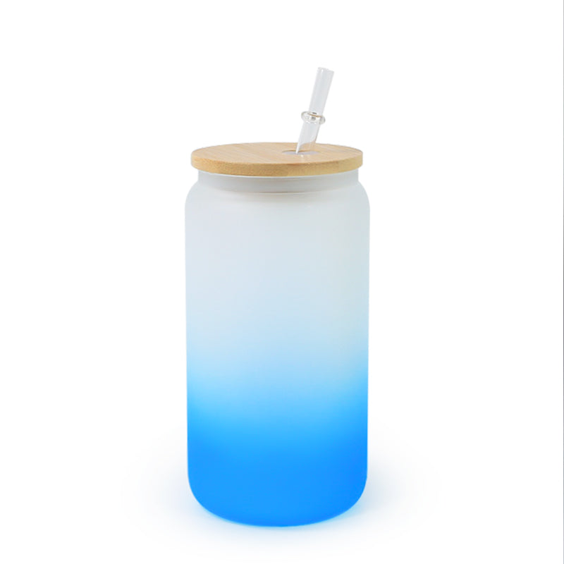 RTS USA Warehouse 16oz frosted mixed colors sublimation glass cups