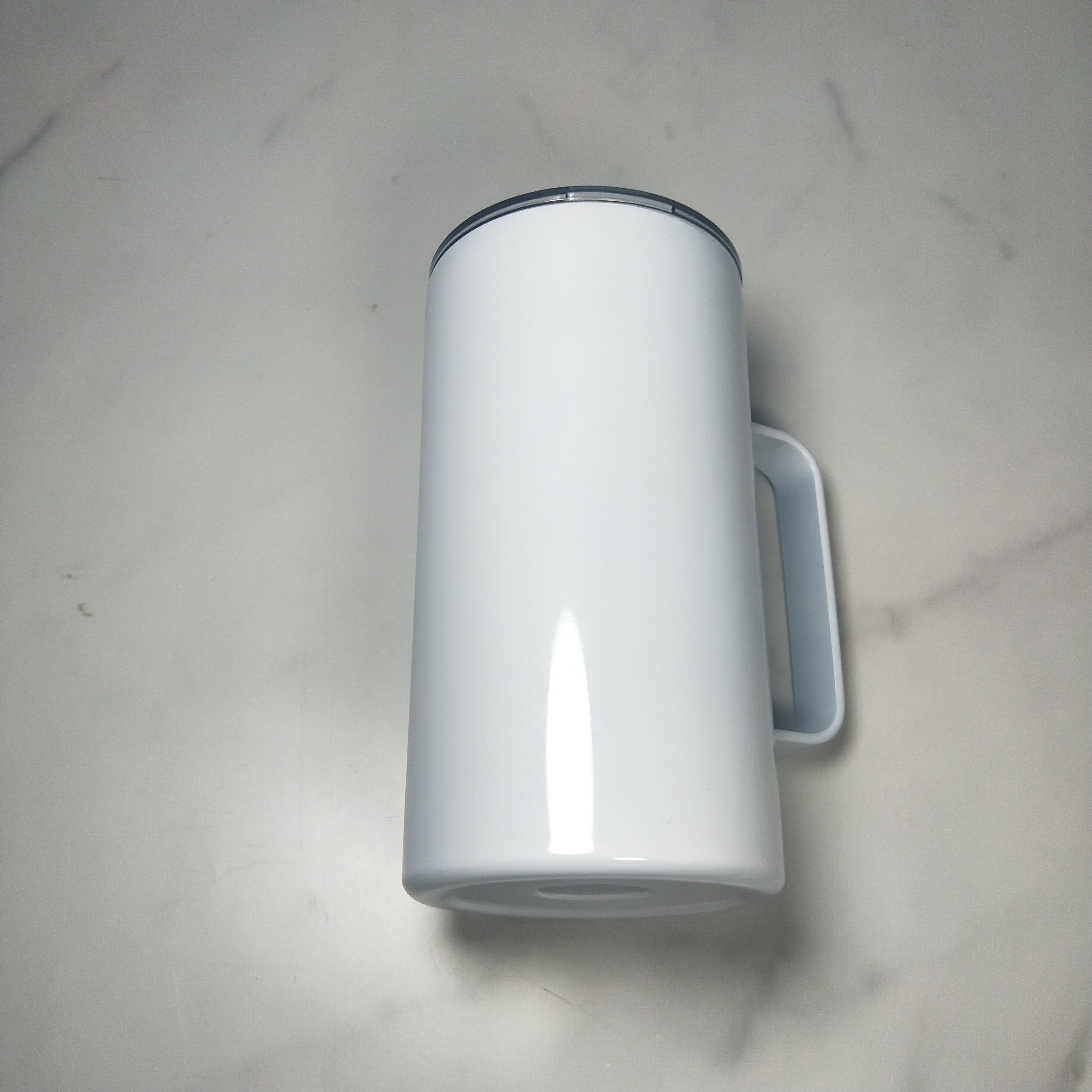 RTS USA warehouse shorter 20oz sublimation blanks straight skinny tumblers with handle