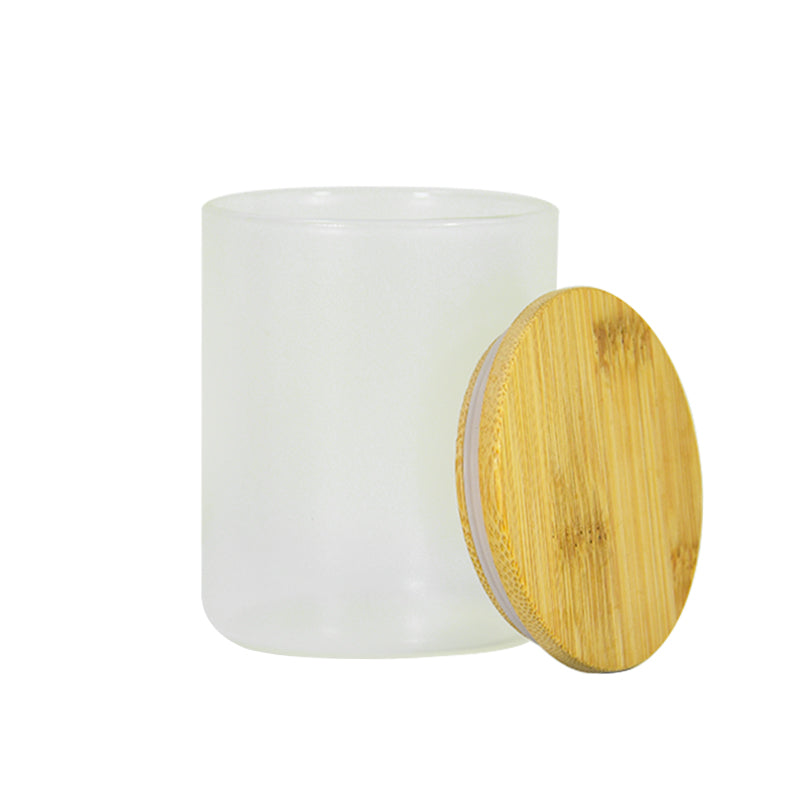 RTS USA warehouse 10oz frosted sublimation straight candle jar