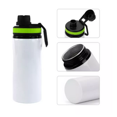 RTS USA warehouse 20oz sublimation aluminium water bottle,mixed colors lids
