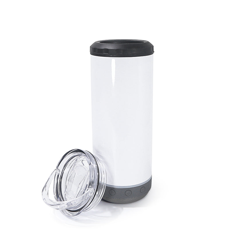 RTS USA Warehouse 16oz 4 in 1 sublimation can cooler with speaker/bluetooth music tumbler