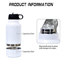RTS USA warehouse 32oz sublimation Dog/Pet Travel Water Bottle