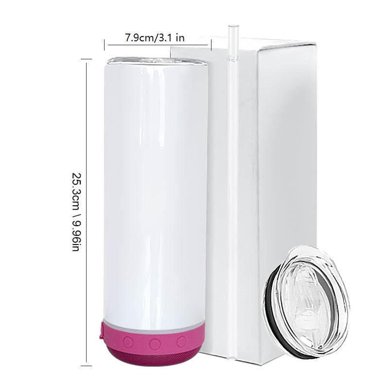 RTS USA Warehouse 20oz Sublimation Straight Tumbler with Pink Speaker