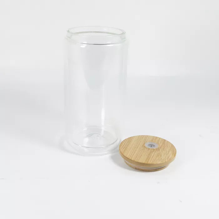 RTS USA warehouse 16oz/25oz double wall snow globe sublimation glass cans/tumblers