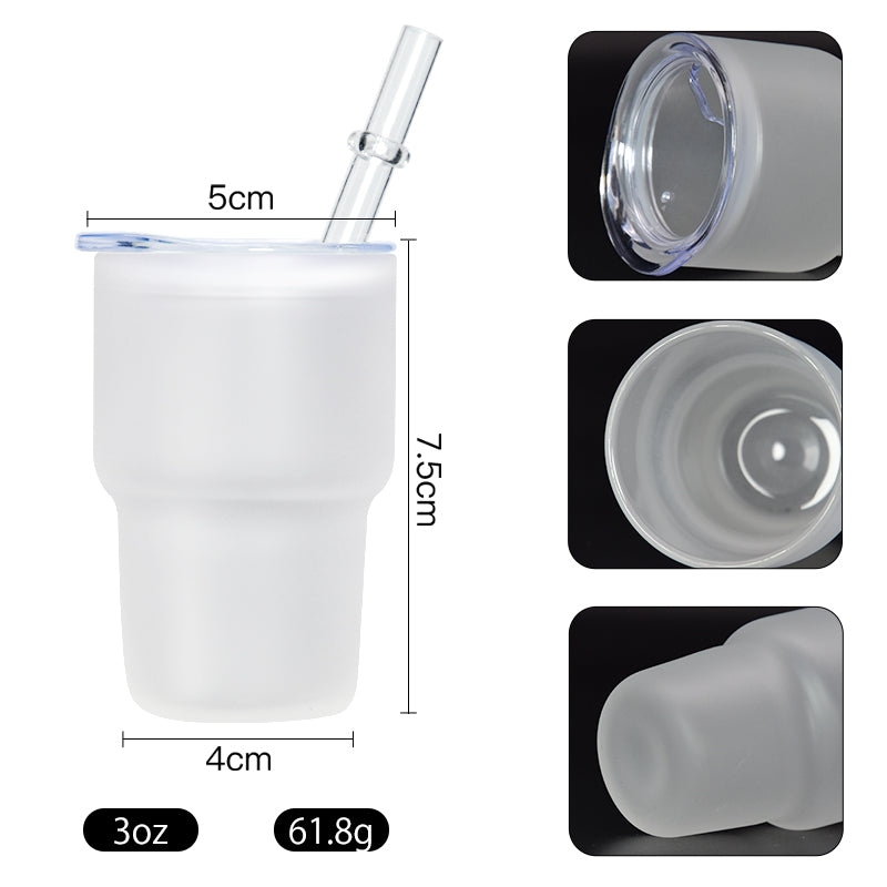 RTS USA warehouse 3oz Clear/Frosted sublimation mini tumblers/shot glasses