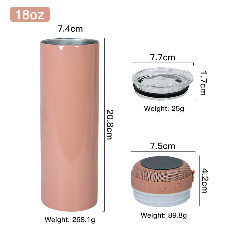 RTS USA Warehouse 18oz colorful sublimation straight speaker tumblers