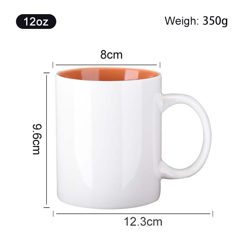 RTS USA warehouse 11oz sublimation ceramic coffee mug with colorful inside