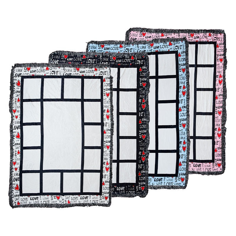 RTS USA warehouse 15 panels Polyester Flannel sublimation blankets