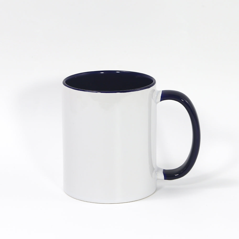 RTS USA warehouse 11oz sublimation ceramic coffee mug with colorful inside and handle