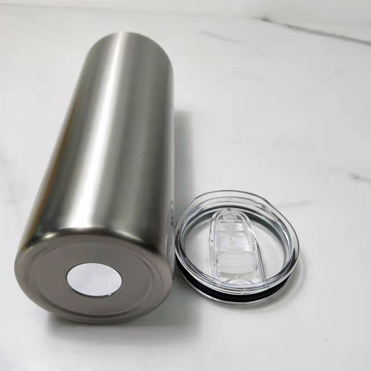 RTS USA Warehouse 20oz Silver Stainless Steel Sublimation Straight Skinny TumblerRTS