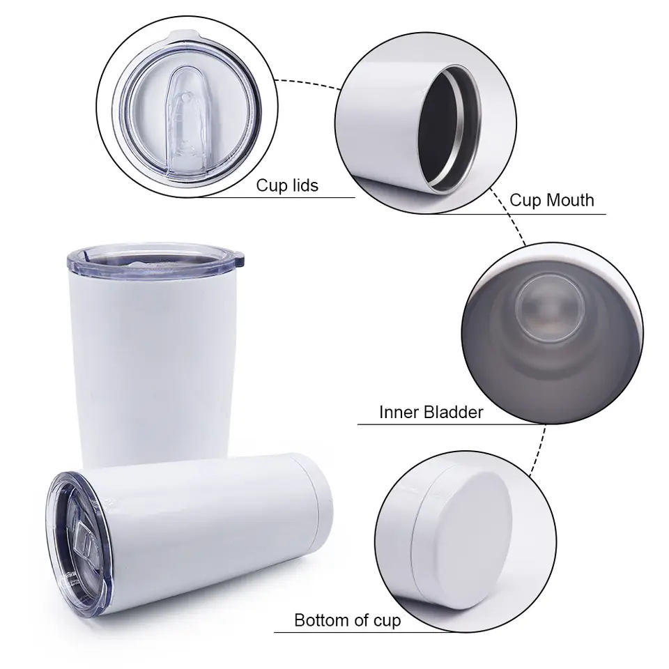 RTS USA warehouse 20oz sublimation taper tumbler
