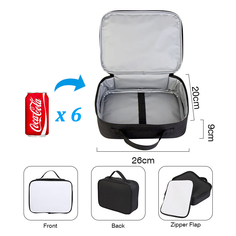 RTS US Warehouse 10.23*7.87*3.54 in Sublimation lunch bag,mixed colors