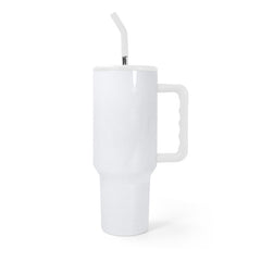 RTS USA Warehouse 40OZ white glossy sublimation tumbler with white handle ,version 3