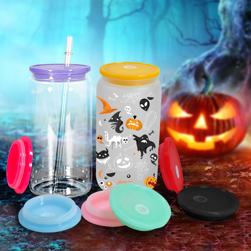 RTS USA Warehouse 80pcs 16oz colorful plastic lids,fit the 16oz glass cups
