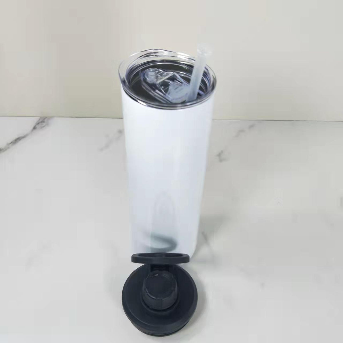 RTS USA warehouse 20oz Sublimation Straight Skinny Tumblers with 2 dual screw lids