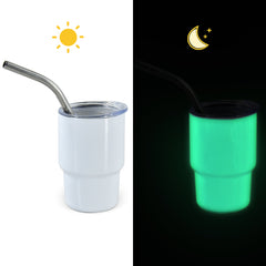 RTS USA Warehouse 3oz white to green glow in the dark sublimation mini tumblers/shot glasses