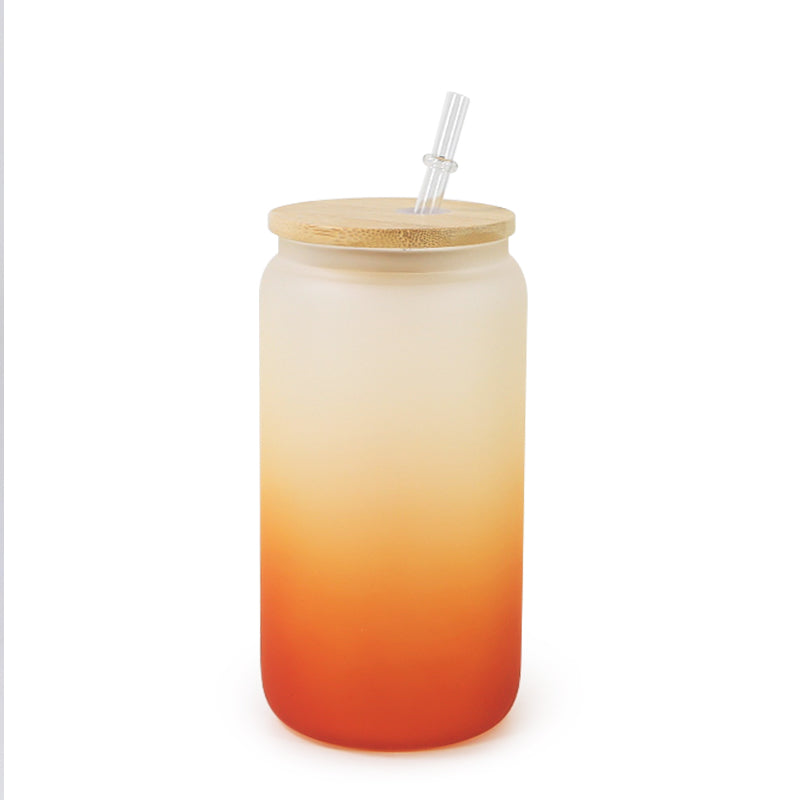 RTS USA Warehouse 16oz frosted mixed colors sublimation glass cups