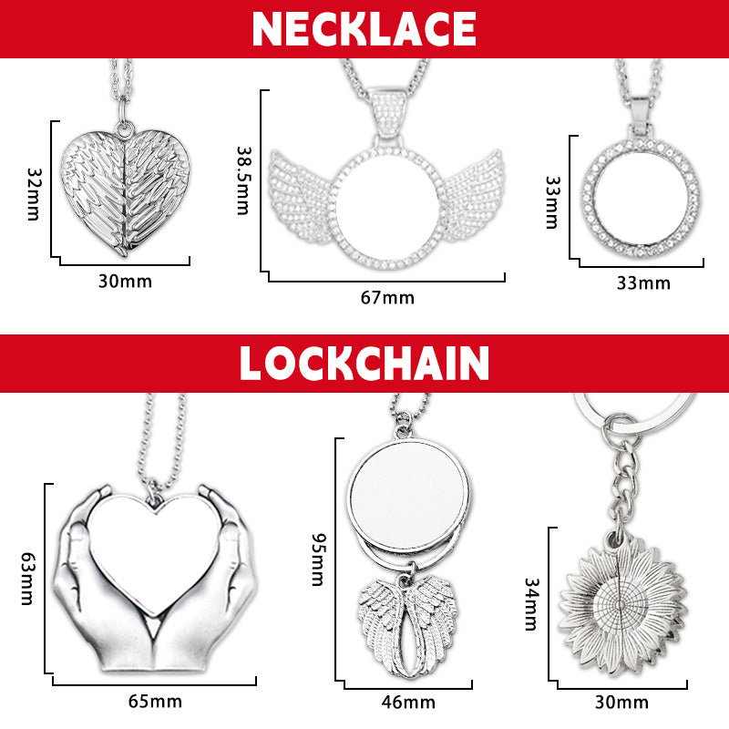 RTS US Warehouse Sublimation KeyChain/Necklace