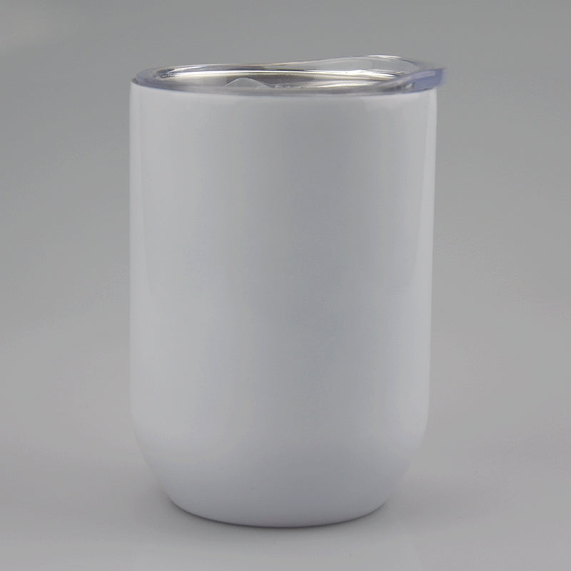 RTS USA Warehouse 12oz straight sublimation wine tumbler white glossy