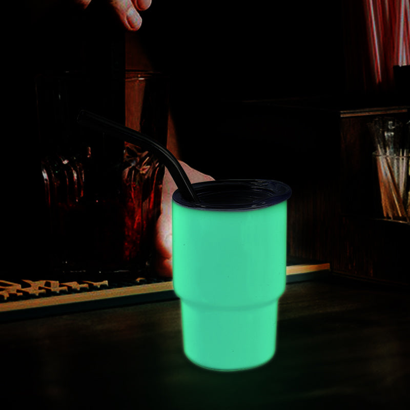 RTS USA Warehouse 3oz white to green glow in the dark sublimation mini tumblers/shot glasses