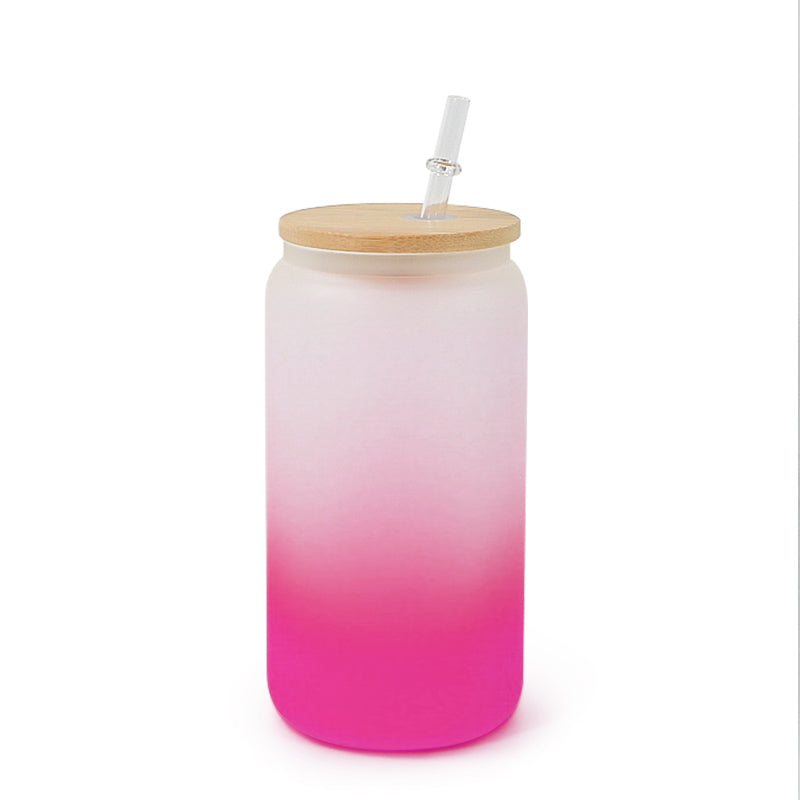 RTS USA Warehouse 16oz frosted mixed colors sublimation glass cups