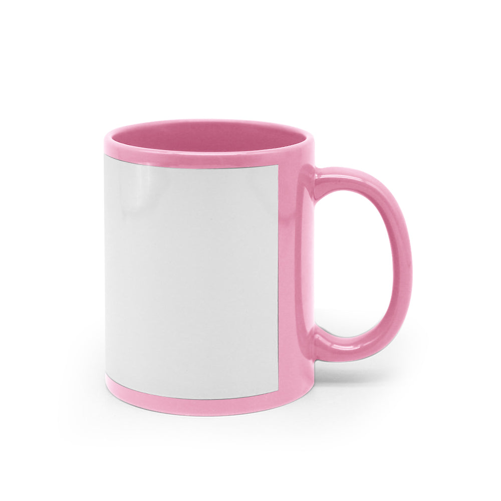 RTS USA warehouse 11oz ceramic coffee mug with a white rectangle sublimation area