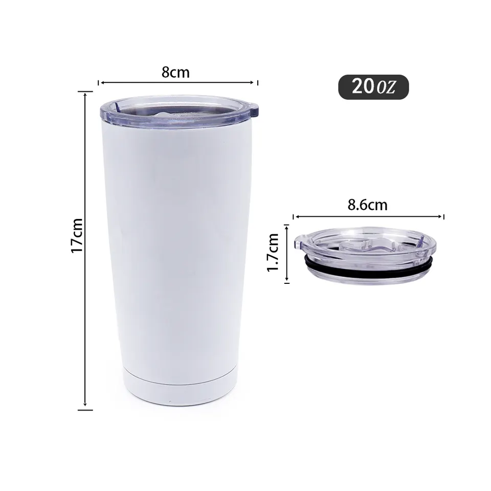 RTS USA warehouse 20oz sublimation taper tumbler