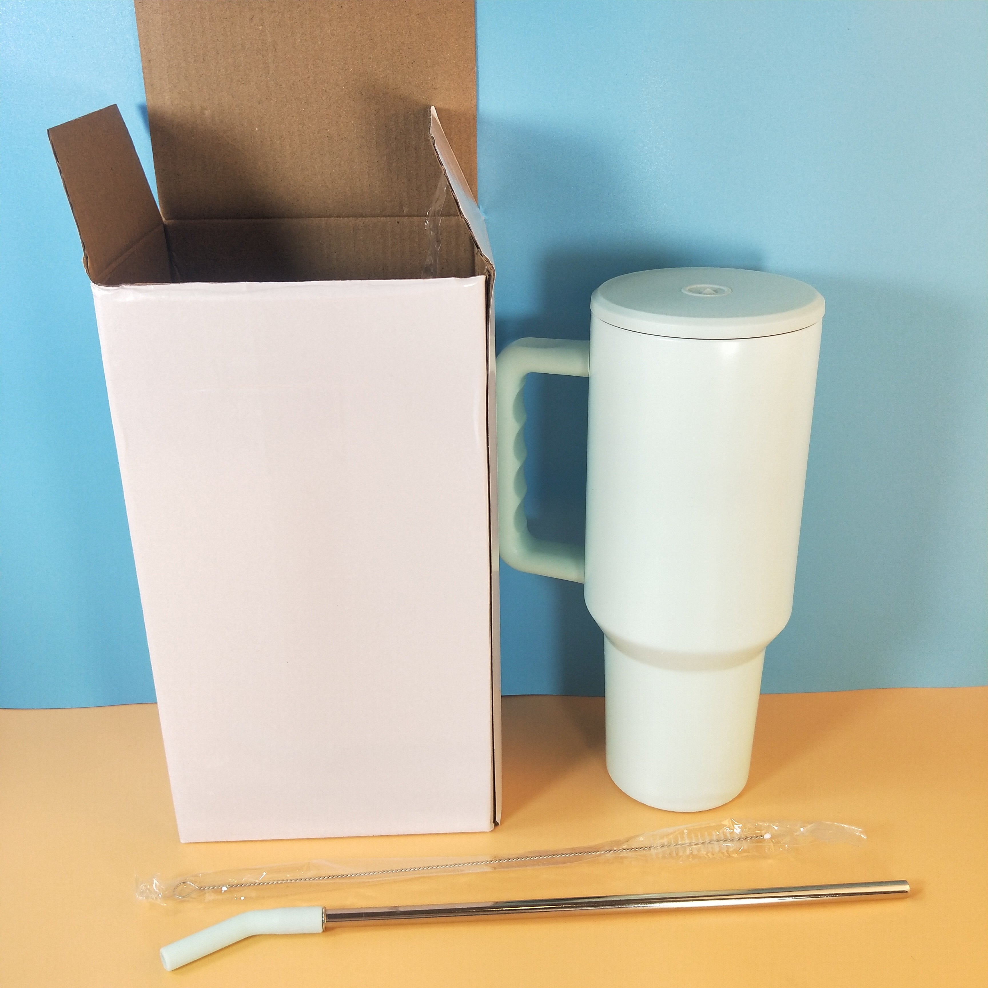 RTS USA Warehouse 40OZ matte sublimation tumbler with handle ,version 3